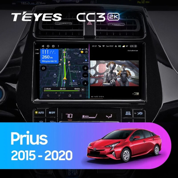 Teyes CC3 2K Toyota Prius XW50 2015-2020 9" Штатна магнітола Teyes CC3 2K Toyota Prius XW50 2015-2020 9" Штатна магнітола