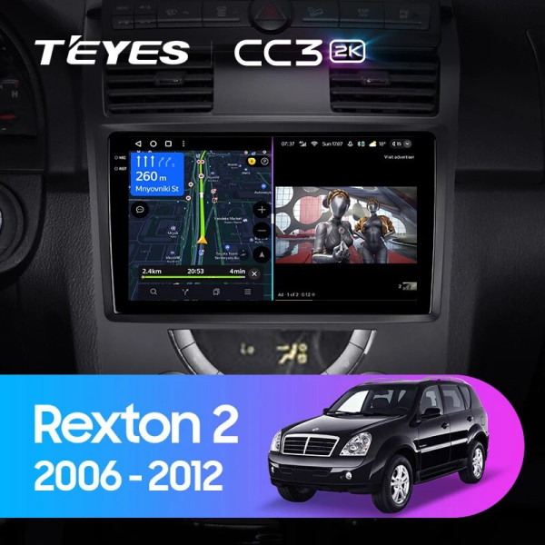 Teyes CC3 2K SsangYong Rexton Y250 II 2 2006 - 2012 10" Штатна магнітола