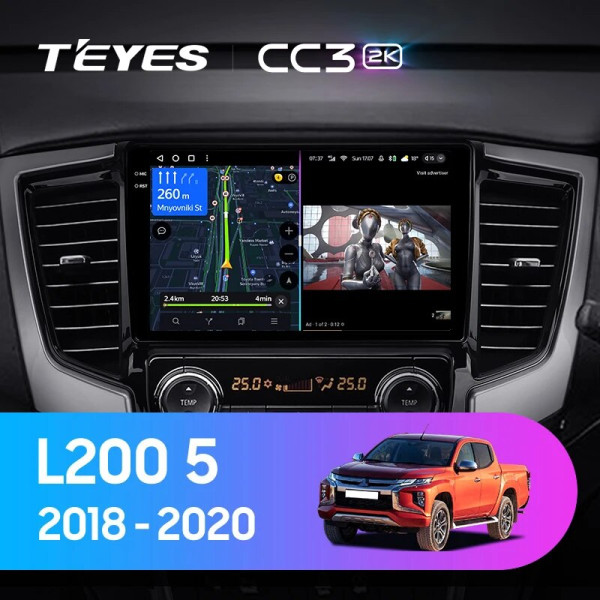 Teyes CC3 2K Mitsubishi L200 5 2018-2020 9" Штатная магнитола