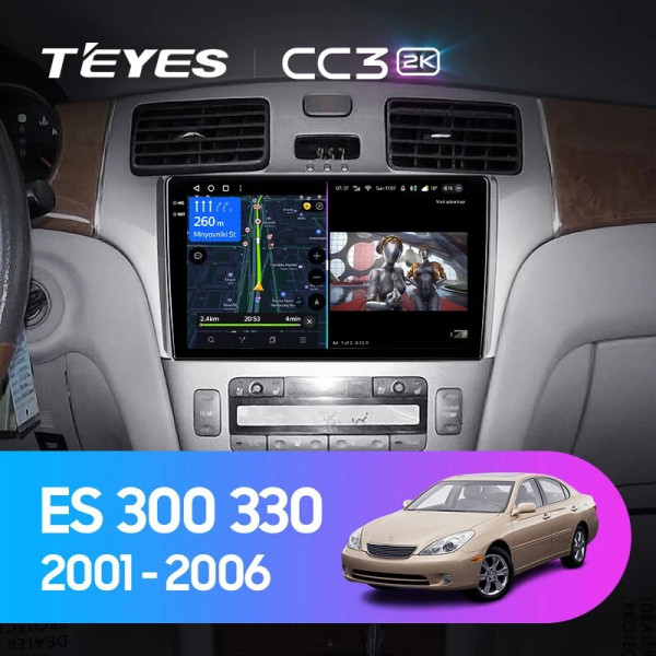 Teyes CC3 2K Lexus ES250 ES300 ES330 2001-2006 9" Штатная магнитола
