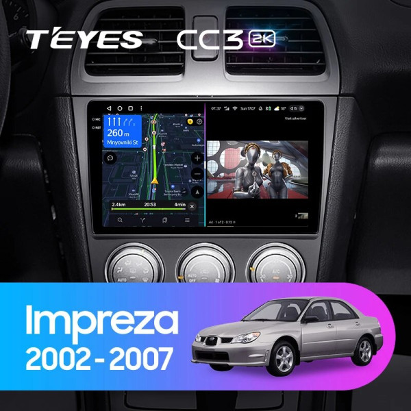 Teyes CC3 2K Subaru Impreza GD GG 2002-2007 9" Штатна магнітола