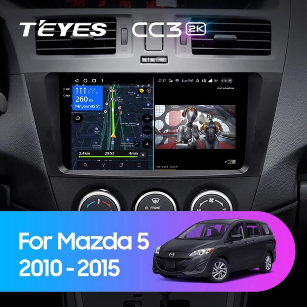 Teyes CC3 2K Mazda 5 3 CW 2010-2015 9" Штатная магнитола