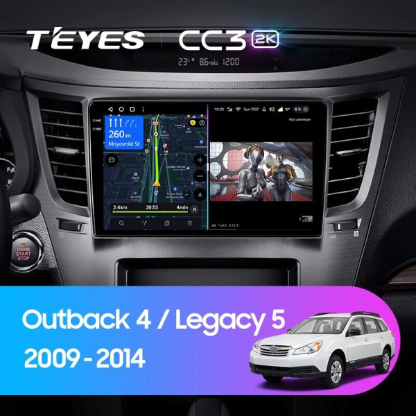 Teyes CC3 2K Subaru Outback 4 Legacy 5 2009-2014 9" Штатна магнітола