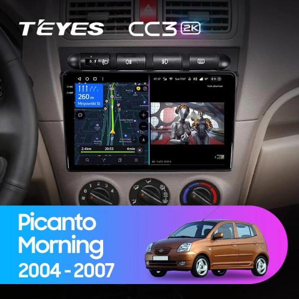 Teyes CC3 2K Kia Picanto SA Morning 2004-2007 9" Штатная магнитола