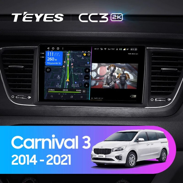 Teyes CC3 2K Kia Carnival 3 YP 2014-2021 9" Штатная магнитола