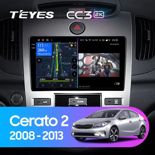 Teyes CC3 2K Kia Cerato 2 TD 2008-2013 9" Штатная магнитола