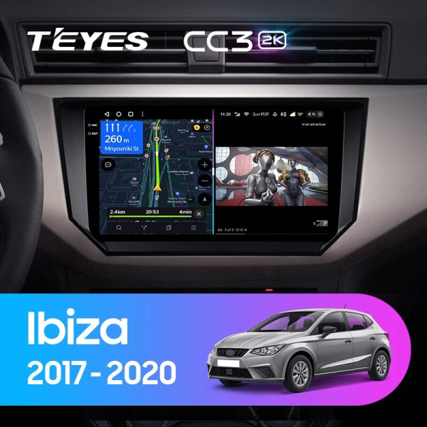 Teyes CC3 2K Seat Ibiza 2017-2020 9" Штатна магнітола