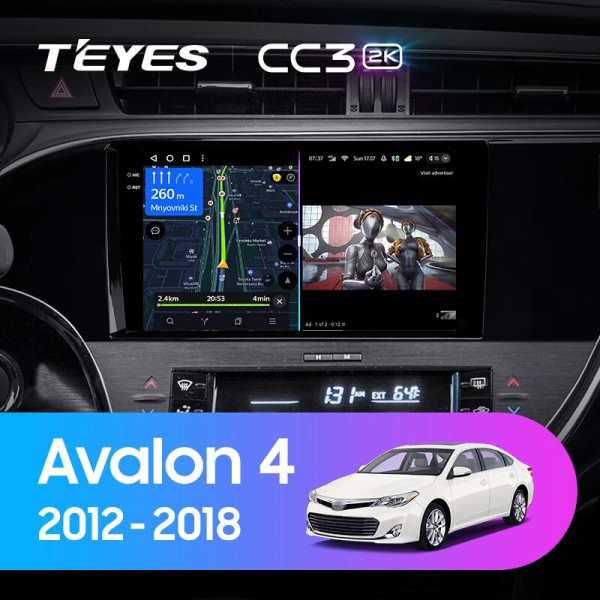 Teyes CC3 2K Toyota Avalon 4 IV XX40 2012 - 2018 9" Штатна магнітола