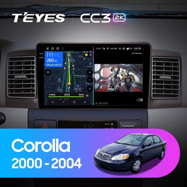 Teyes CC3 2K Toyota Corolla E130 E120 2000-2004 9" Штатна магнітола