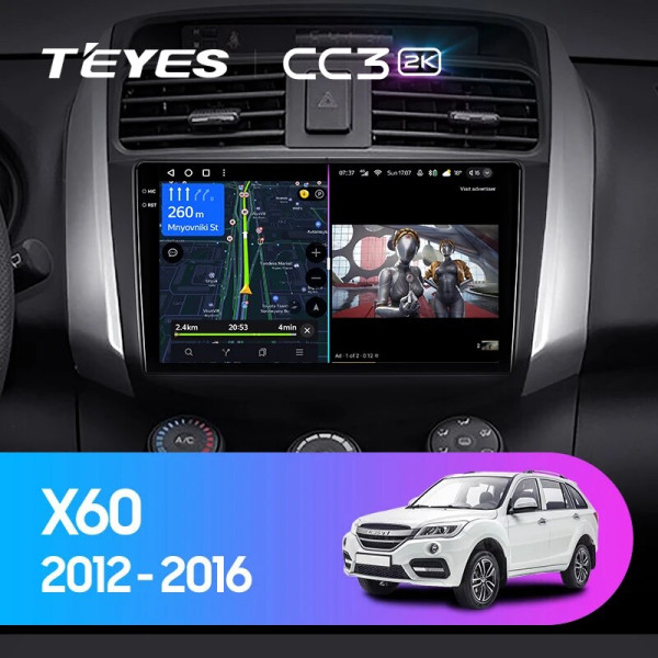 Teyes CC3 2K Lifan X60 2012-2018 9" Штатная магнитола