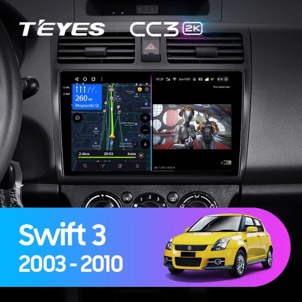 Teyes CC3 2K Suzuki Swift 3 2003-2010 10" Штатна магнітола