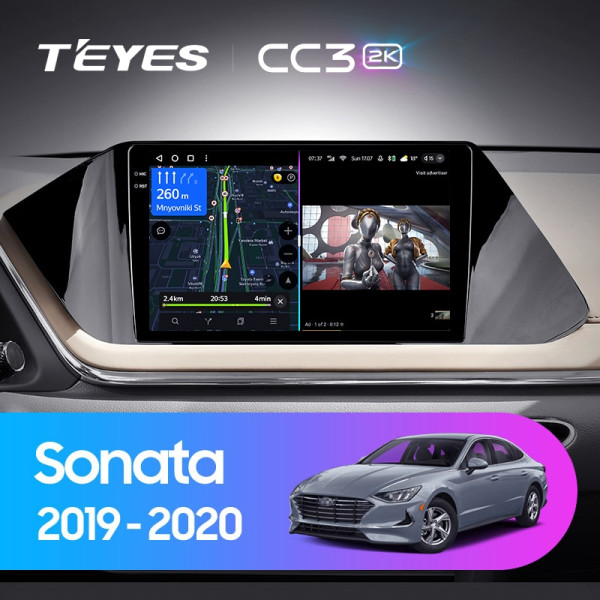 Teyes CC3 2K Hyundai Sonata DN8 (1 Din) 2019-2020 10" Штатна магнітола
