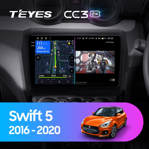 Teyes CC3 2K Suzuki Swift 5 2016-2020 9" Штатна магнітола