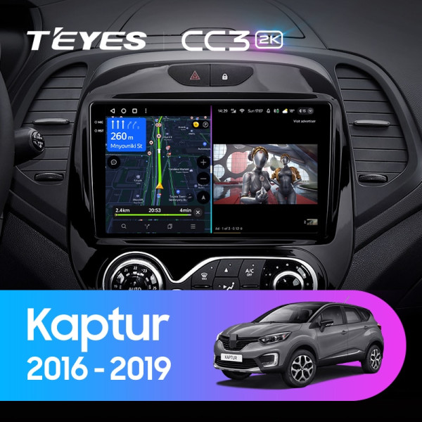 Teyes CC3 2K Renault Captur 2016-2019 9" Штатна магнітола