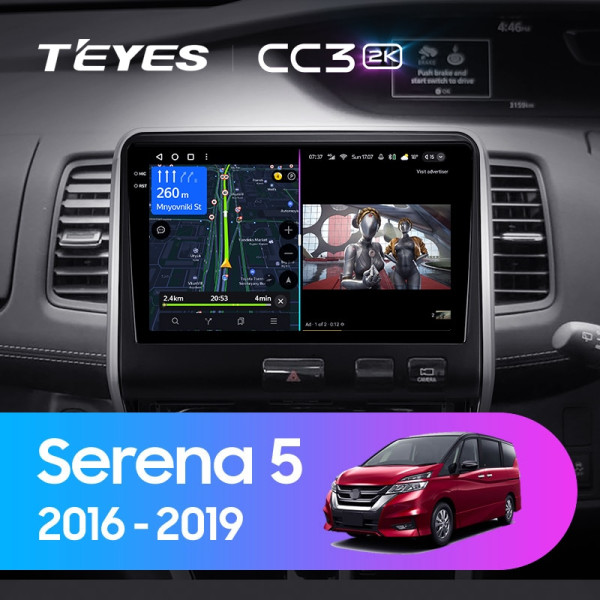 Teyes CC3 2K Nissan Serena 2016-2019 9" Штатная магнитола