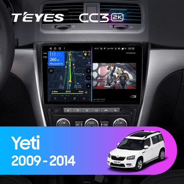 Teyes CC3 2K Skoda Yeti 5L 2009-2014 10" Штатна магнітола