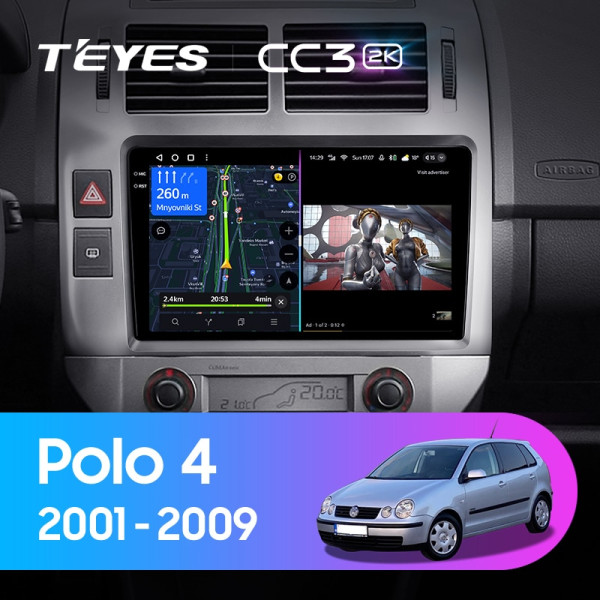 Teyes CC3 2K Volkswagen Polo Mk4 IV 4 2001-2009 9" Штатна магнітола Teyes CC3 2K Volkswagen Polo Mk4 IV 4 2001-2009 9" Штатна магнітола