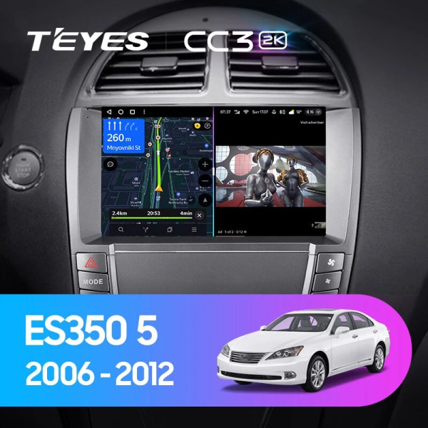 Teyes CC3 2K Lexus ES350 5 V XV40 2006-2012 9" Штатная магнитола