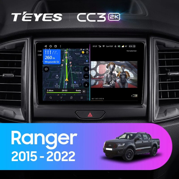 Teyes CC3 2K Ford Ranger P703 2015-2022 9" Штатная магнитола