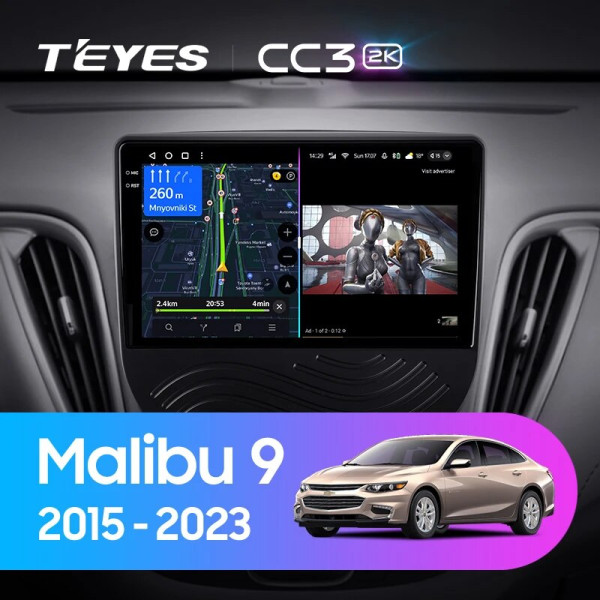 Teyes CC3 2K Chevrolet Malibu 9 2015-2023 9" Штатна магнітола