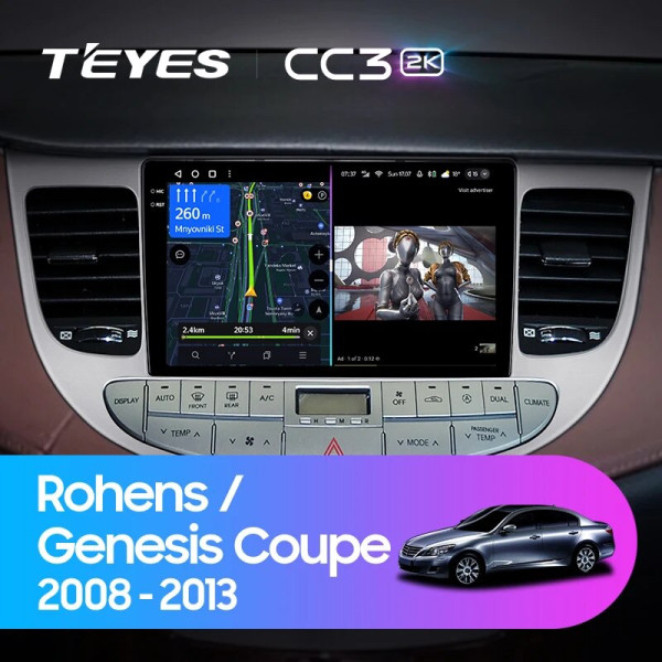 Teyes CC3 2K Hyundai Genesis / Rohens 2008-2013 9" Штатна магнітола
