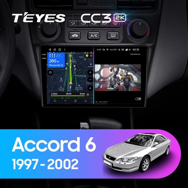 Teyes CC3 2K Honda Accord 6 1997-2002 9" Штатна магнітола