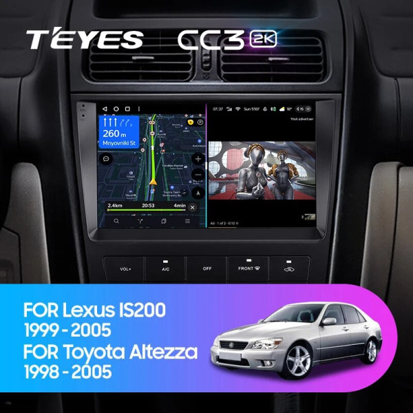 Teyes CC3 2K Lexus IS200 XE10 1999-2005, Toyota Altezza XE10 1998-2005 9" Штатная магнитола