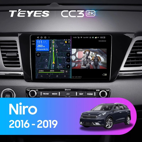 Teyes CC3 2K Kia Niro DE 2016-2019 9" Штатная магнитола