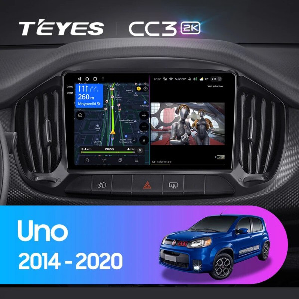Teyes CC3 2K Fiat Uno 2014-2020 9" Штатная магнитола