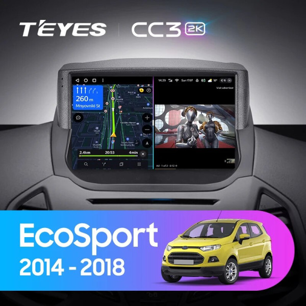 Teyes CC3 2K Ford EcoSport 2014-2018 9" Штатная магнитола