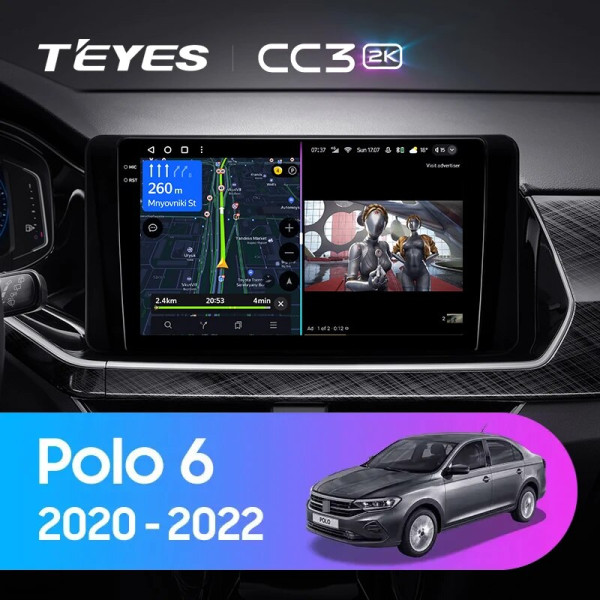Teyes CC3 2K Volkswagen Polo Mk6 VI 6 (F3) (1 Din) 2020-2022 10" Штатна магнітола Teyes CC3 2K Volkswagen Polo Mk6 VI 6 (F3) (1 Din) 2020-2022 10" Штатна магнітола