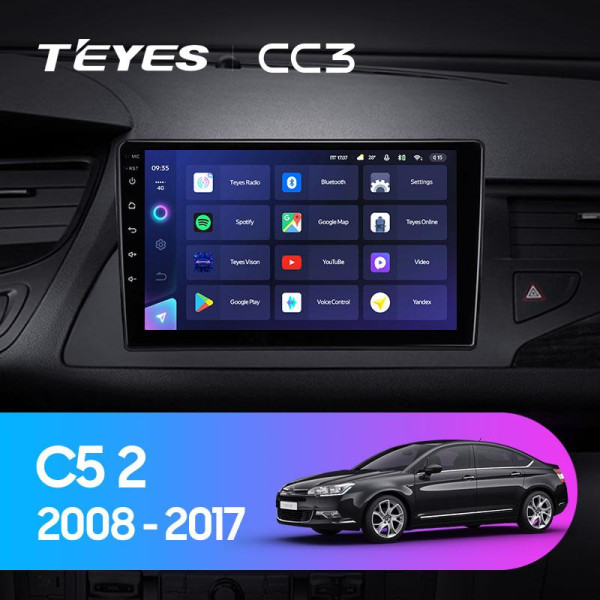 Teyes CC3 Citroen C5 2 (F2) (0Din) 2008-2017 10" Штатна магнітола Teyes CC3 Citroen C5 2 (F2) (0Din) 2008-2017 10" Штатна магнітола