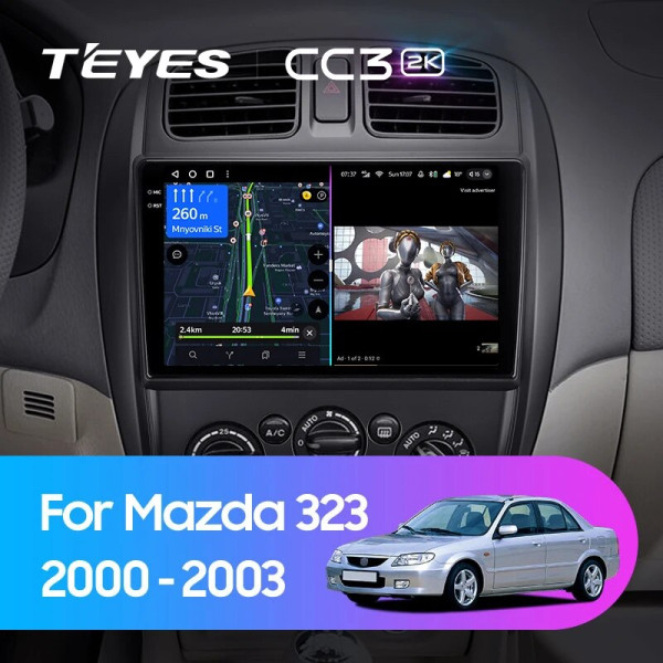 Teyes CC3 2K Mazda 323 BJ 2000-2003 9" Штатная магнитола
