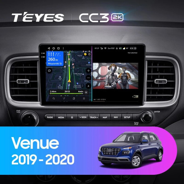Teyes CC3 2K Hyundai Venue 2019-2020 10" Штатная магнитола