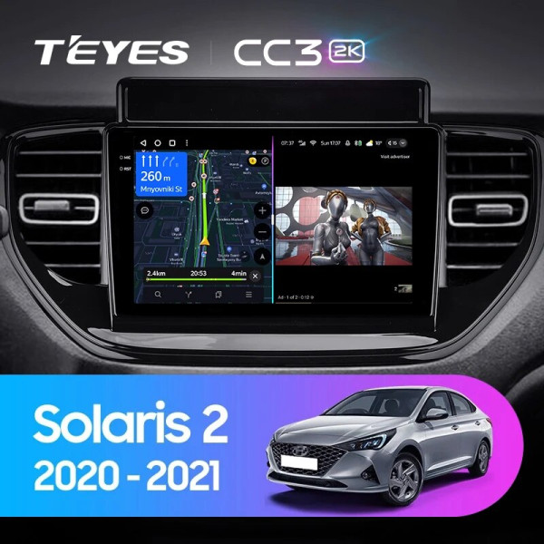 Teyes CC3 2K Hyundai Solaris 2 II 2020-2021 9" Штатна магнітола