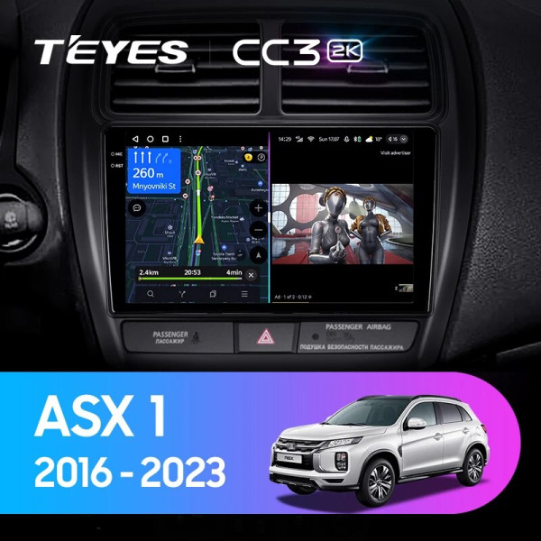 Teyes CC3 2K Mitsubishi ASX 1 2016-2023 9" Штатная магнитола