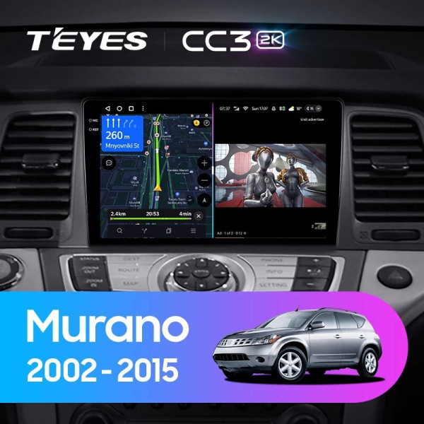 Teyes CC3 2K Nissan Murano Z50 2002-2015 9" Штатная магнитола