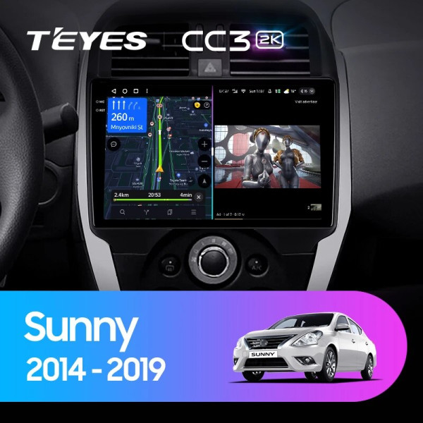 Teyes CC3 2K Nissan Sunny 2014-2019 10" Штатная магнитола