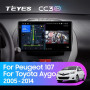 Teyes CC3 2K Peugeot 107, Toyota Aygo 2005-2014 10" Штатная магнитола