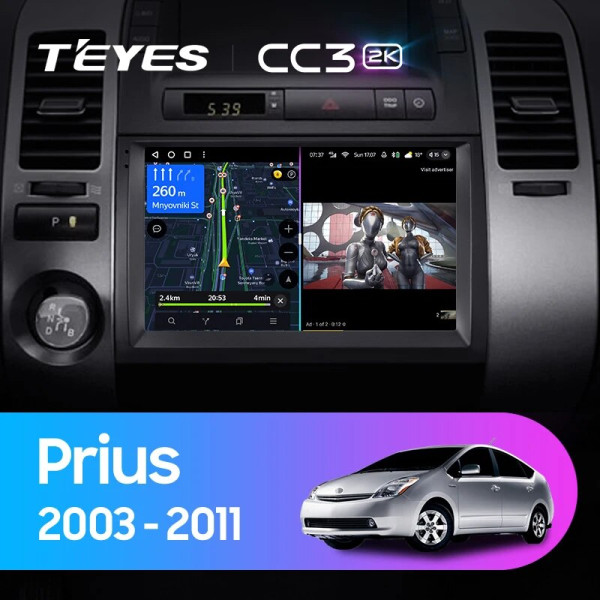 Teyes CC3 2K Toyota Prius XW20 II 2 2003-2011 9" Штатна магнітола Teyes CC3 2K Toyota Prius XW20 II 2 2003-2011 9" Штатна магнітола