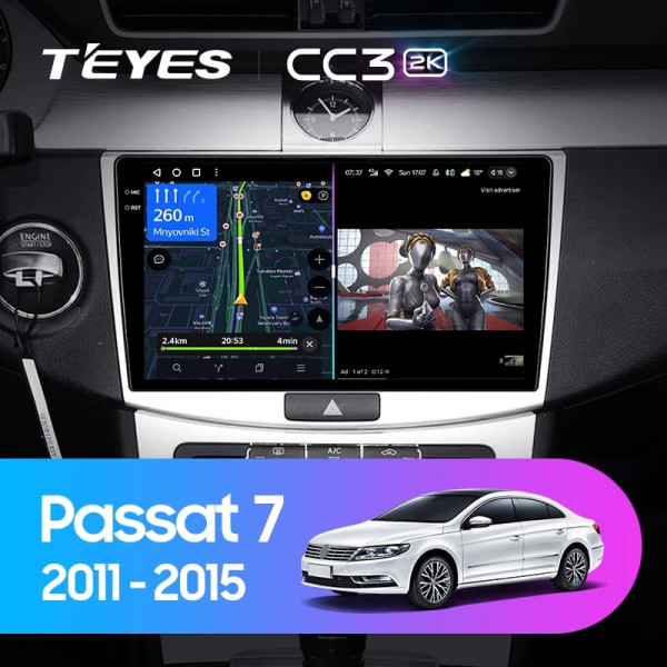 Teyes CC3 2K Volkswagen Passat 6 B6 2005-2010, 7 B7 2010-2015, CC 2012-2018 10" Штатна магнітола Teyes CC3 2K Volkswagen Passat 6 B6 2005-2010, 7 B7 2010-2015, CC 2012-2018 10" Штатна магнітола