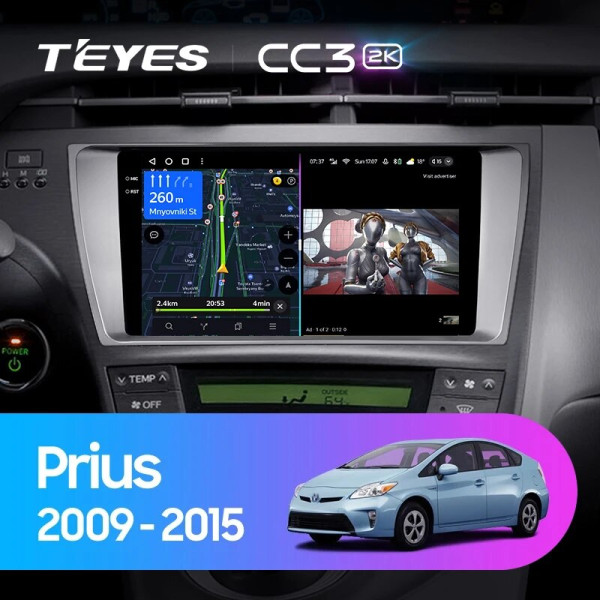 Teyes CC3 2K Toyota Prius XW30 2009-2015 9" Штатна магнітола Teyes CC3 2K Toyota Prius XW30 2009-2015 9" Штатна магнітола