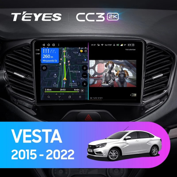 Teyes CC3 2K LADA Vesta Cross Sport 2015-2019 10" Штатная магнитола