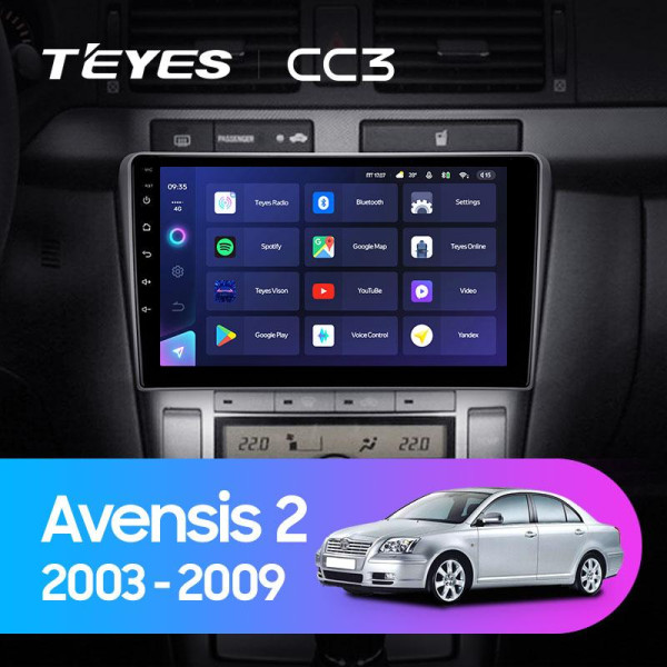Teyes CC3 Toyota Avensis T250 2 2003-2009 9" Штатна магнітола