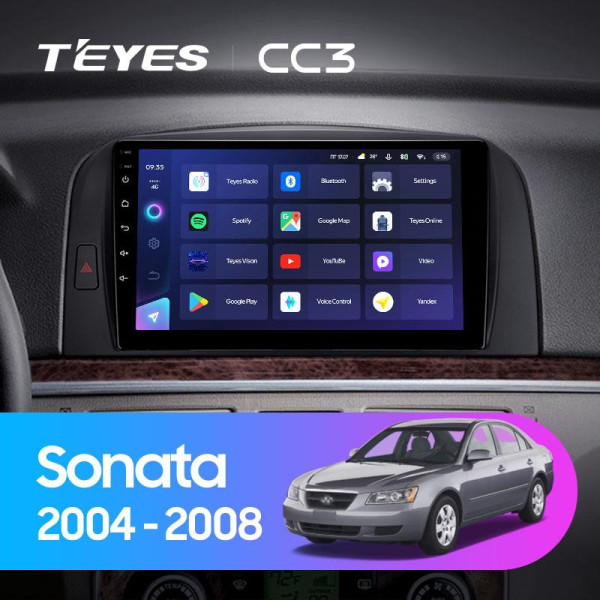 Teyes CC3 Hyundai Sonata NF 2004-2008 9" Штатна магнітола