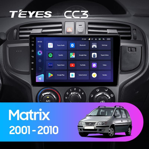 Teyes CC3 Hyundai Matrix 2001-2010 9" Штатна магнітола