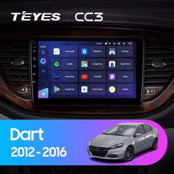 Teyes CC3 Dodge Dart 2012 - 2016 9" Штатна магнітола