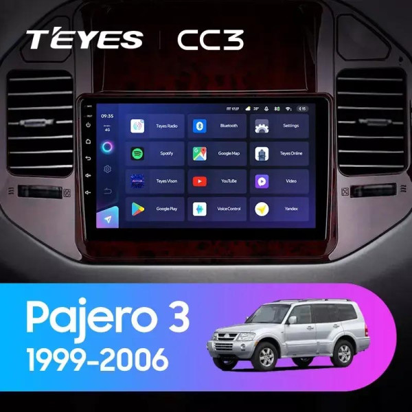 Teyes CC3 Mitsubishi Pajero 3 V70 V60 1999-2006 (BLACK) 9" Штатна магнітола