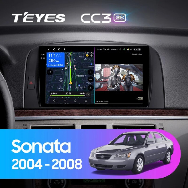 Teyes CC3 2K Hyundai SONATA 2004 - 2008 9" Штатная магнитола