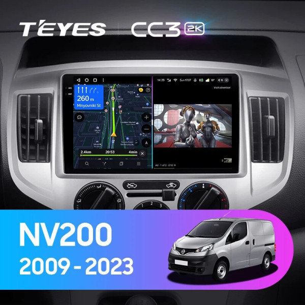 Teyes CC3 2K Nissan NV200 2009-2023 9" Штатная магнитола